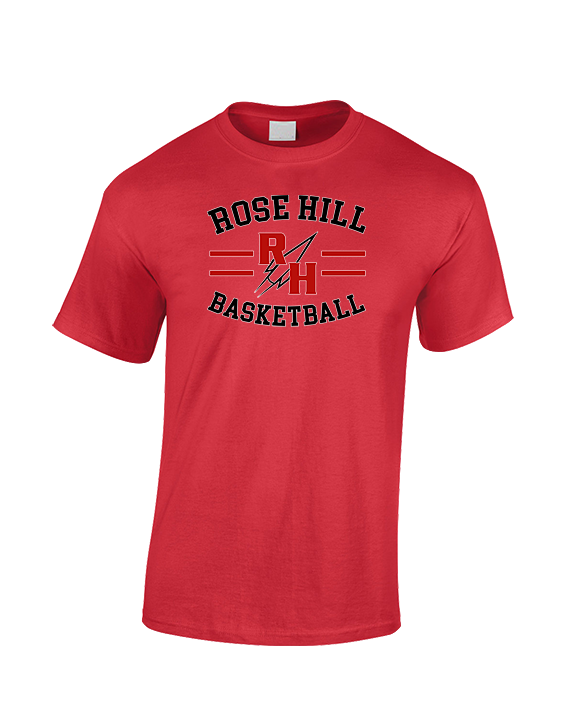 Rose Hill HS Boys Basketball Curve - Cotton T-Shirt