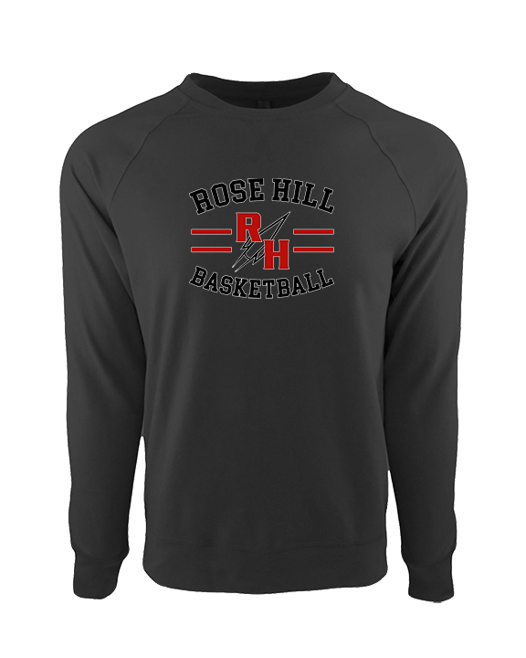 Rose Hill HS Boys Basketball Curve - Crewneck Sweatshirt