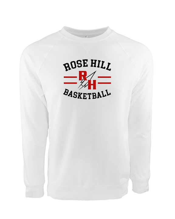 Rose Hill HS Boys Basketball Curve - Crewneck Sweatshirt