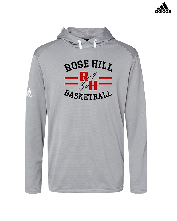 Rose Hill HS Boys Basketball Curve - Mens Adidas Hoodie