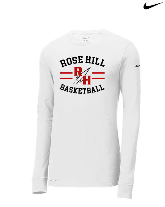 Rose Hill HS Boys Basketball Curve - Mens Nike Longsleeve