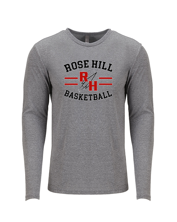 Rose Hill HS Boys Basketball Curve - Tri-Blend Long Sleeve