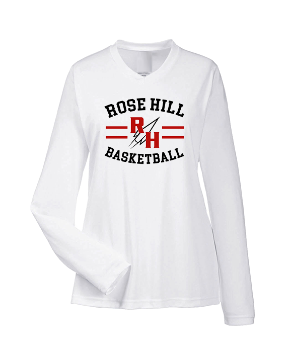 Rose Hill HS Boys Basketball Curve - Womens Performance Longsleeve