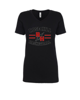 Rose Hill HS Boys Basketball Curve - Womens V-Neck