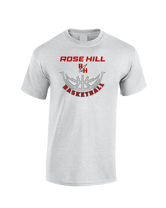 Rose Hill HS Boys Basketball Outline - Cotton T-Shirt
