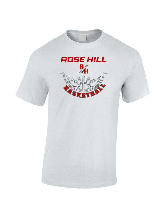Rose Hill HS Boys Basketball Outline - Cotton T-Shirt