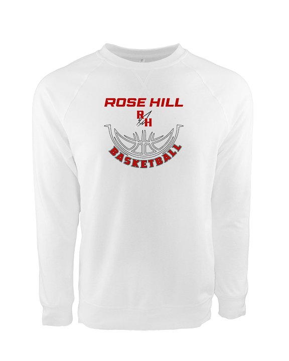 Rose Hill HS Boys Basketball Outline - Crewneck Sweatshirt