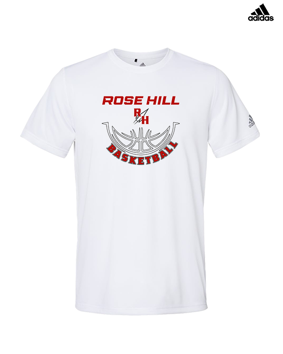 Rose Hill HS Boys Basketball Outline - Mens Adidas Performance Shirt