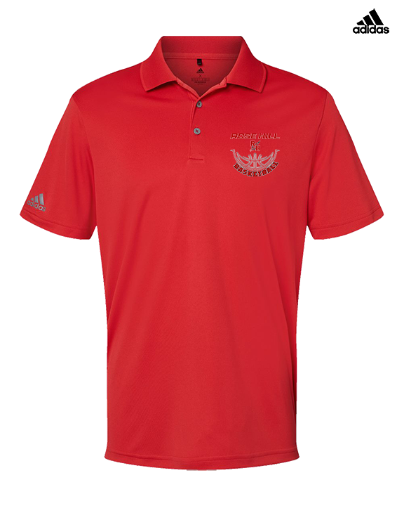 Rose Hill HS Boys Basketball Outline - Mens Adidas Polo