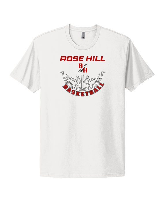 Rose Hill HS Boys Basketball Outline - Mens Select Cotton T-Shirt