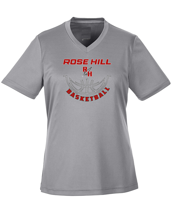 Rose Hill HS Boys Basketball Outline - Womens Performance Shirt