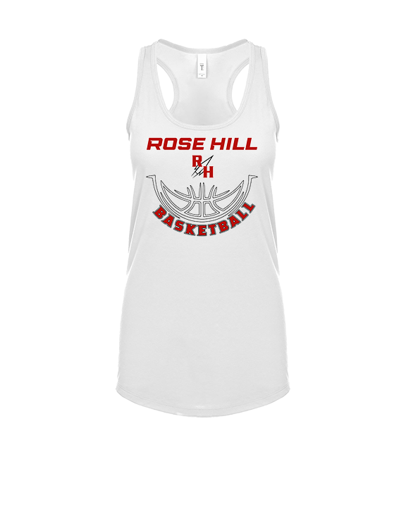 Rose Hill HS Boys Basketball Outline - Womens Tank Top
