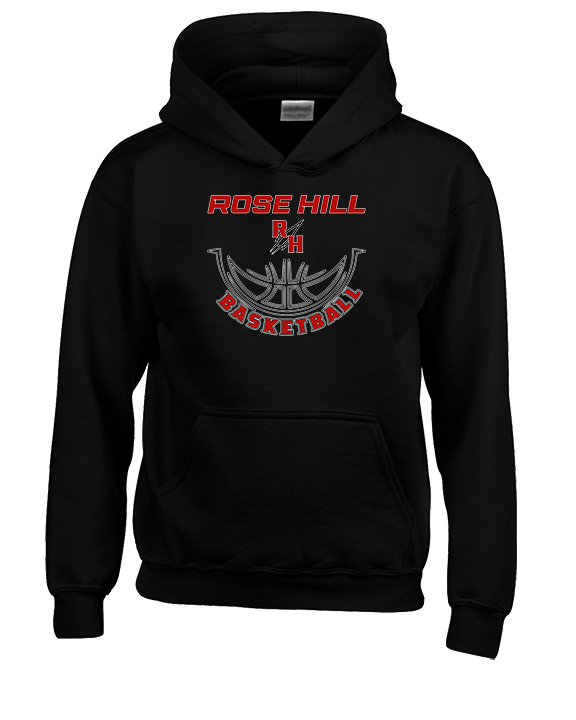 Rose Hill HS Boys Basketball Outline - Youth Hoodie