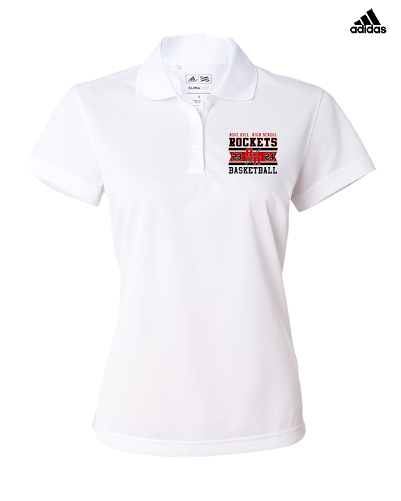 Rose Hill HS Boys Basketball Stamp - Adidas Womens Polo