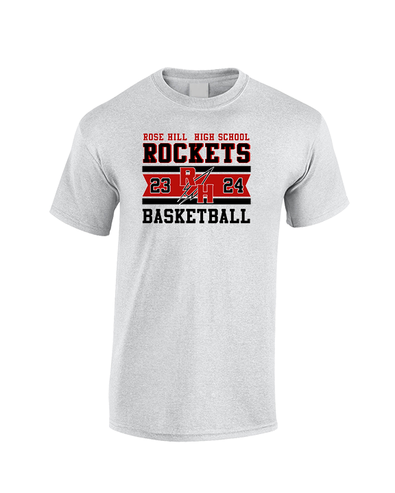 Rose Hill HS Boys Basketball Stamp - Cotton T-Shirt