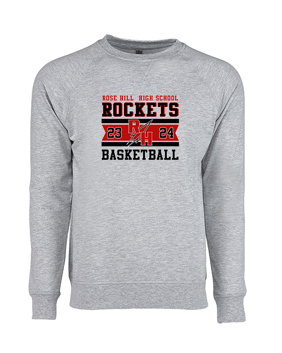 Rose Hill HS Boys Basketball Stamp - Crewneck Sweatshirt
