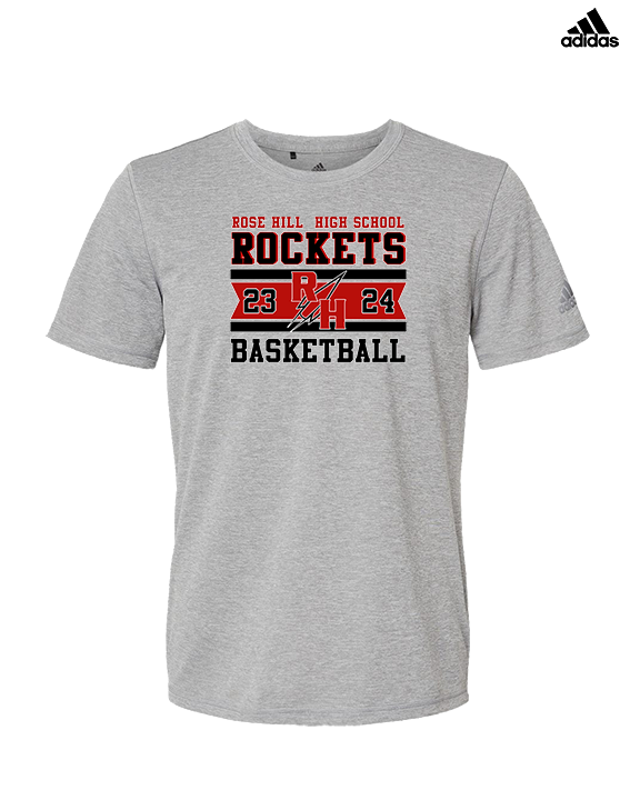 Rose Hill HS Boys Basketball Stamp - Mens Adidas Performance Shirt