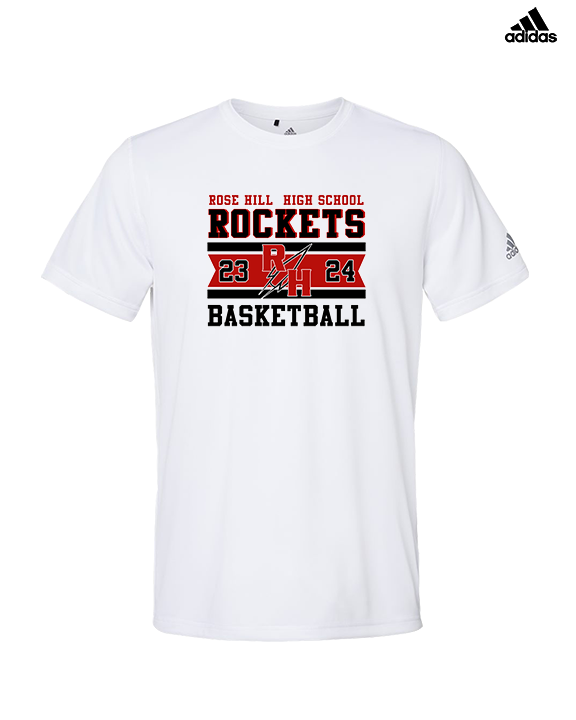 Rose Hill HS Boys Basketball Stamp - Mens Adidas Performance Shirt