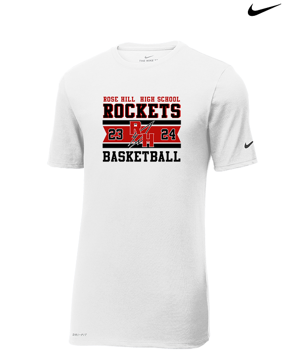 Rose Hill HS Boys Basketball Stamp - Mens Nike Cotton Poly Tee