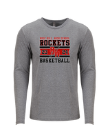 Rose Hill HS Boys Basketball Stamp - Tri-Blend Long Sleeve