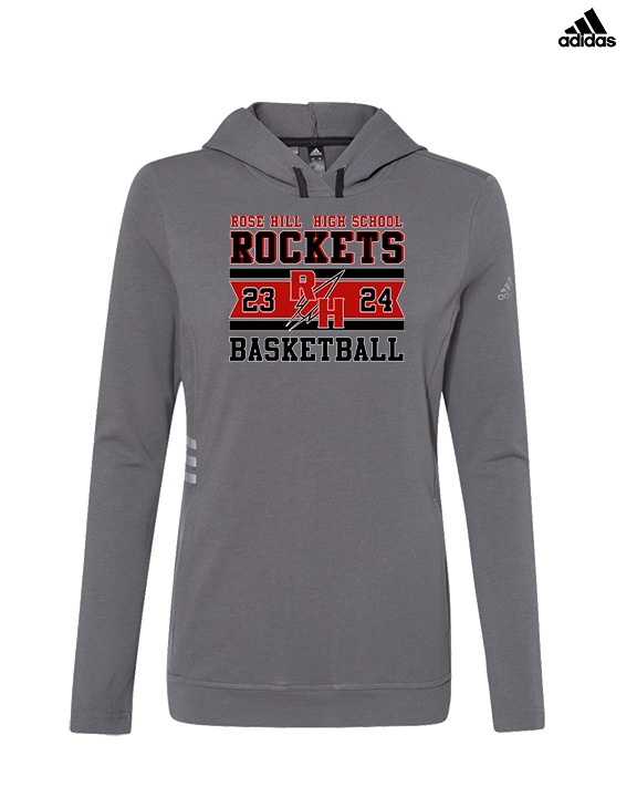 Rose Hill HS Boys Basketball Stamp - Womens Adidas Hoodie