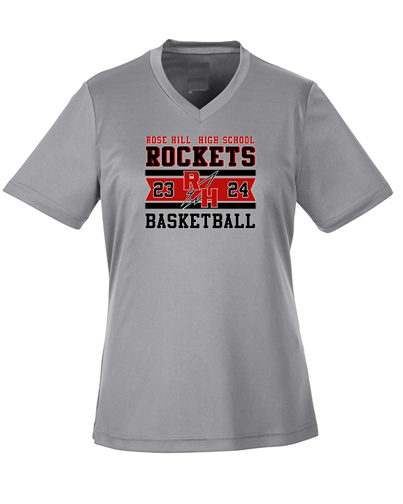 Rose Hill HS Boys Basketball Stamp - Womens Performance Shirt