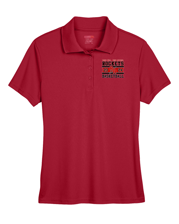Rose Hill HS Boys Basketball Stamp - Womens Polo