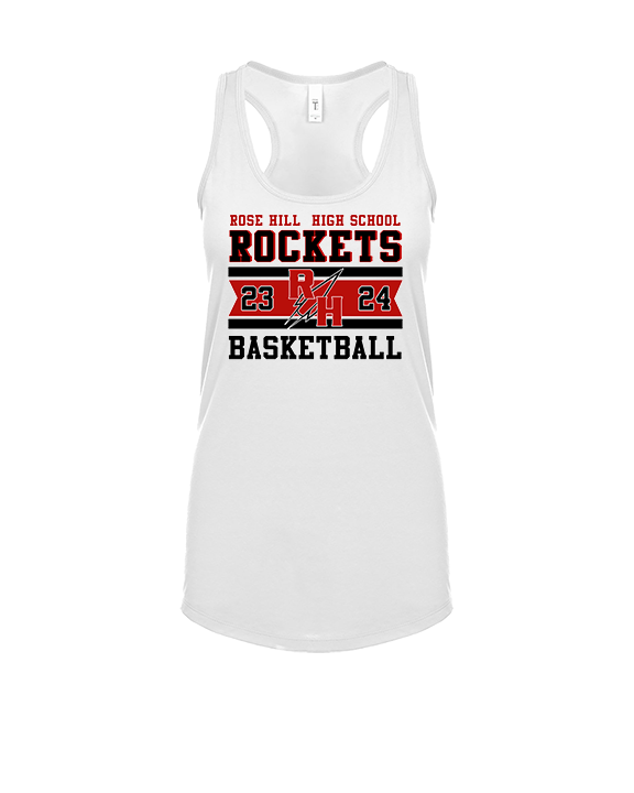 Rose Hill HS Boys Basketball Stamp - Womens Tank Top