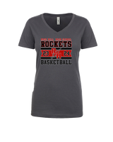 Rose Hill HS Boys Basketball Stamp - Womens Vneck