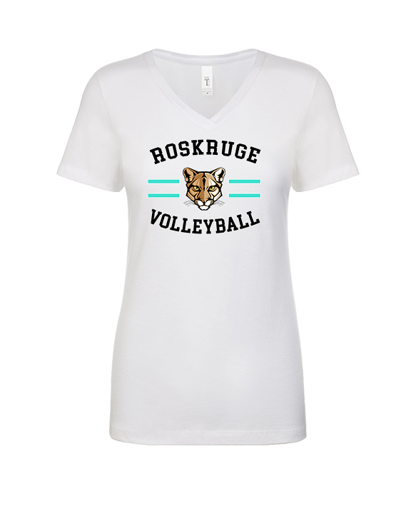Roskruge Middle School Volleyball Curve - Womens Vneck