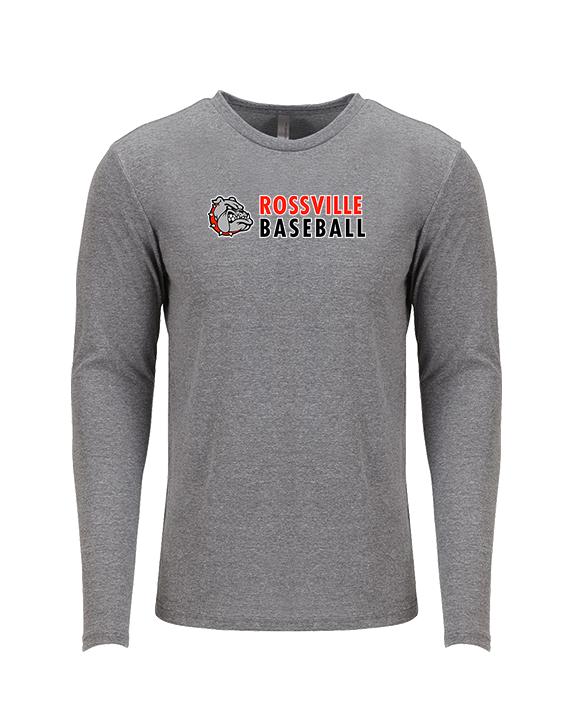 Rossville Dawgs 9U Baseball Basic - Tri-Blend Long Sleeve