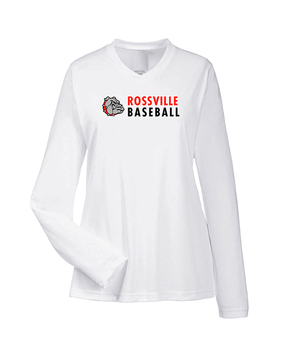 Rossville Dawgs 9U Baseball Basic - Womens Performance Longsleeve