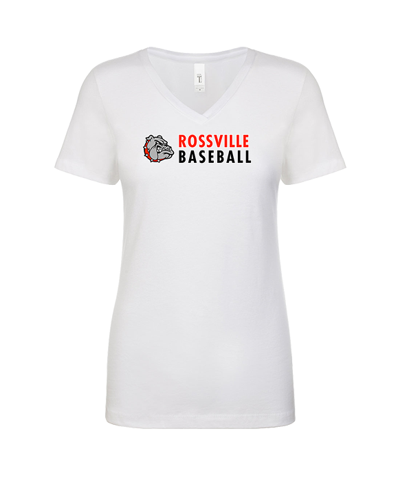 Rossville Dawgs 9U Baseball Basic - Womens V-Neck