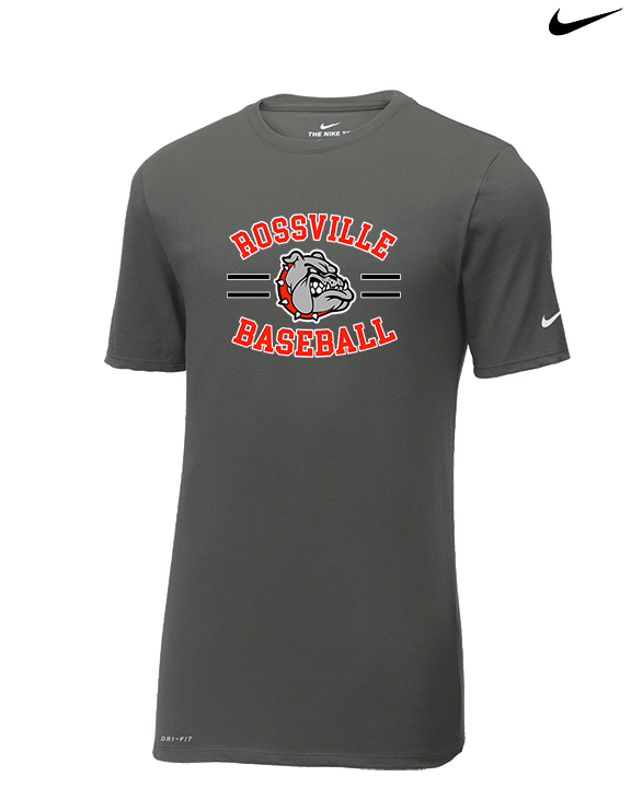 Rossville Dawgs 9U Baseball Curve - Mens Nike Cotton Poly Tee