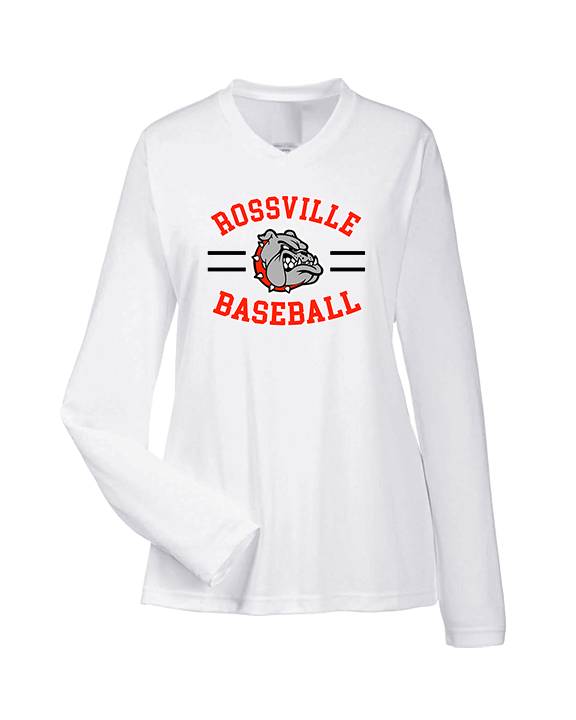 Rossville Dawgs 9U Baseball Curve - Womens Performance Longsleeve