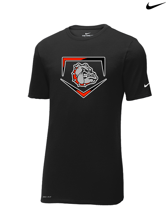 Rossville Dawgs 9U Baseball Plate - Mens Nike Cotton Poly Tee