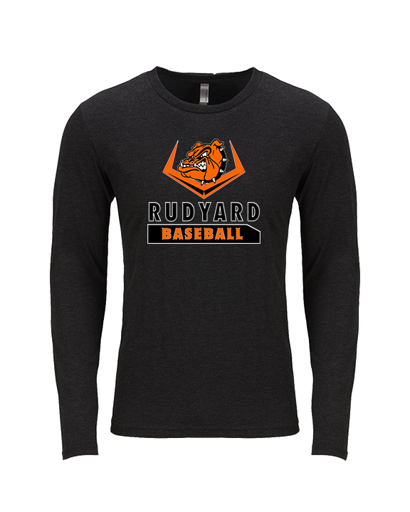 Rudyard HS Baseball Baseball - Tri-Blend Long Sleeve