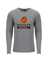 Rudyard HS Baseball Baseball - Tri-Blend Long Sleeve