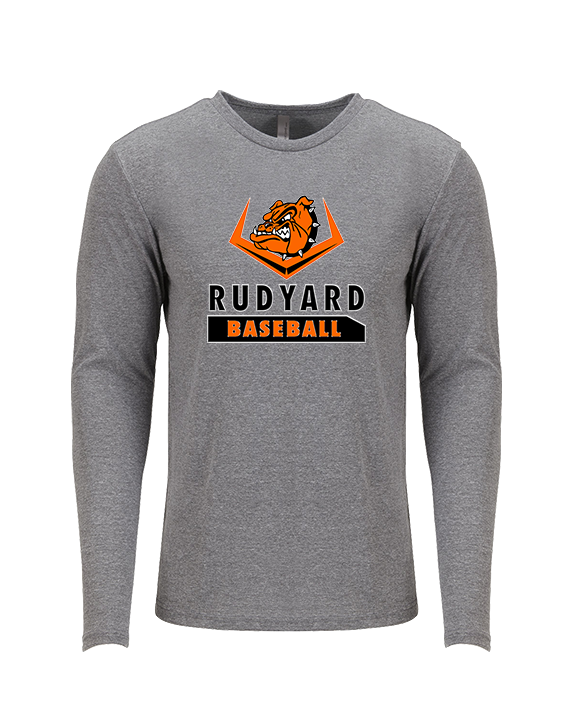 Rudyard HS Baseball Baseball - Tri-Blend Long Sleeve