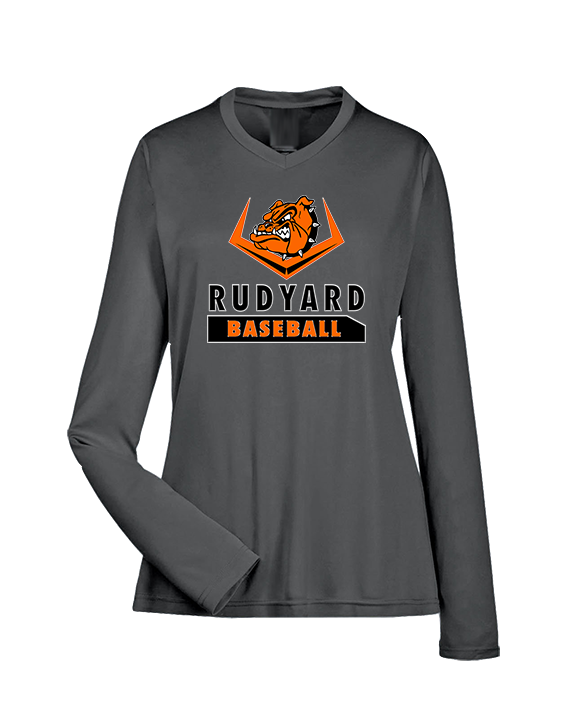 Rudyard HS Baseball Baseball - Womens Performance Longsleeve