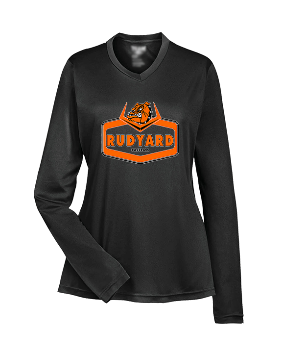 Rudyard HS Baseball Board - Womens Performance Longsleeve