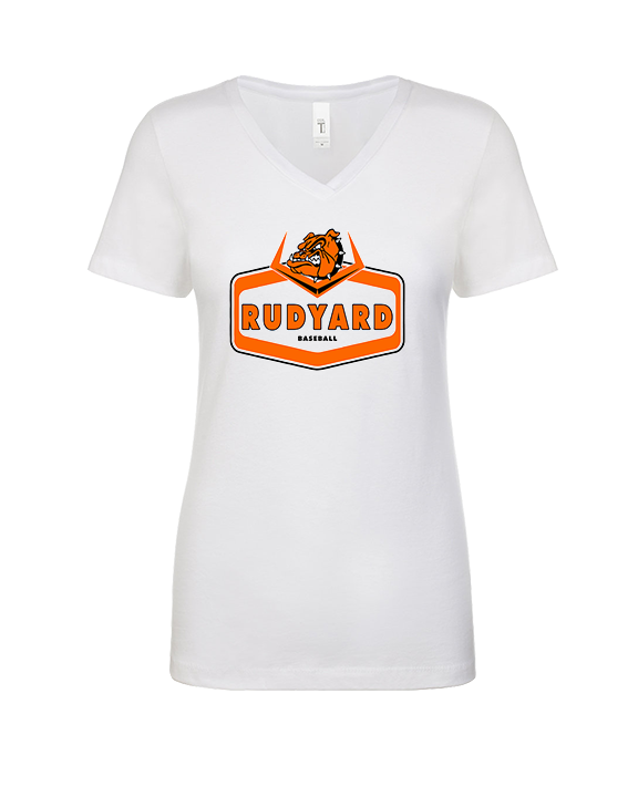 Rudyard HS Baseball Board - Womens Vneck