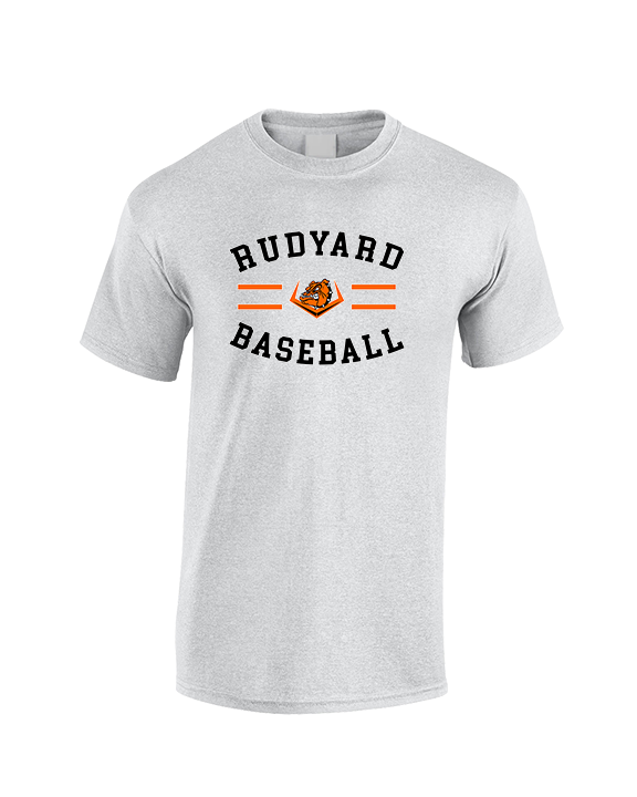 Rudyard HS Baseball Curve - Cotton T-Shirt