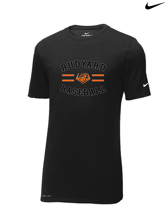 Rudyard HS Baseball Curve - Mens Nike Cotton Poly Tee