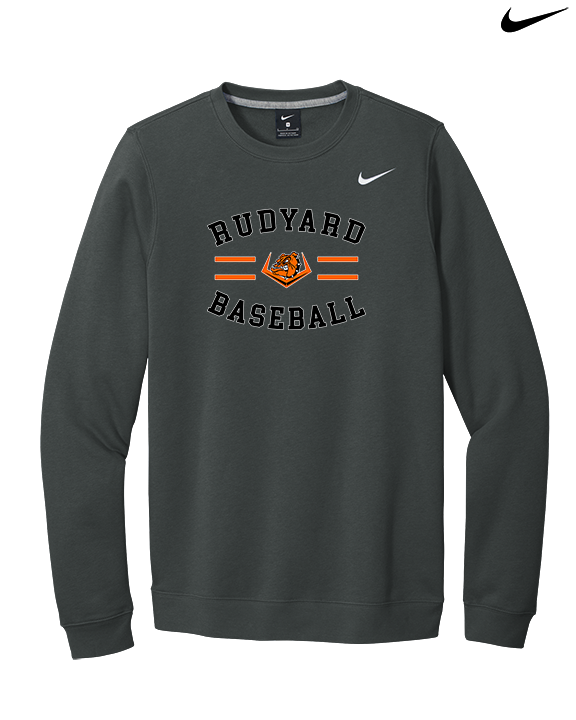 Rudyard HS Baseball Curve - Mens Nike Crewneck