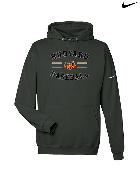 Rudyard HS Baseball Curve - Nike Club Fleece Hoodie