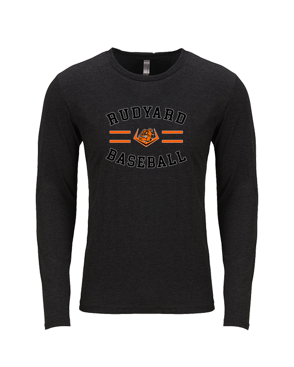 Rudyard HS Baseball Curve - Tri-Blend Long Sleeve