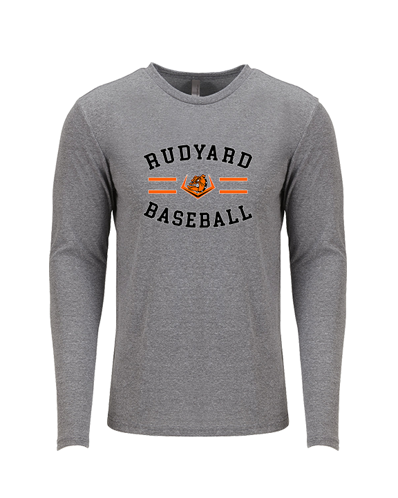 Rudyard HS Baseball Curve - Tri-Blend Long Sleeve