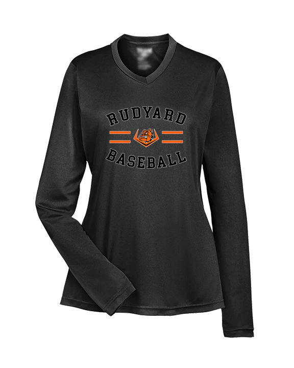 Rudyard HS Baseball Curve - Womens Performance Longsleeve
