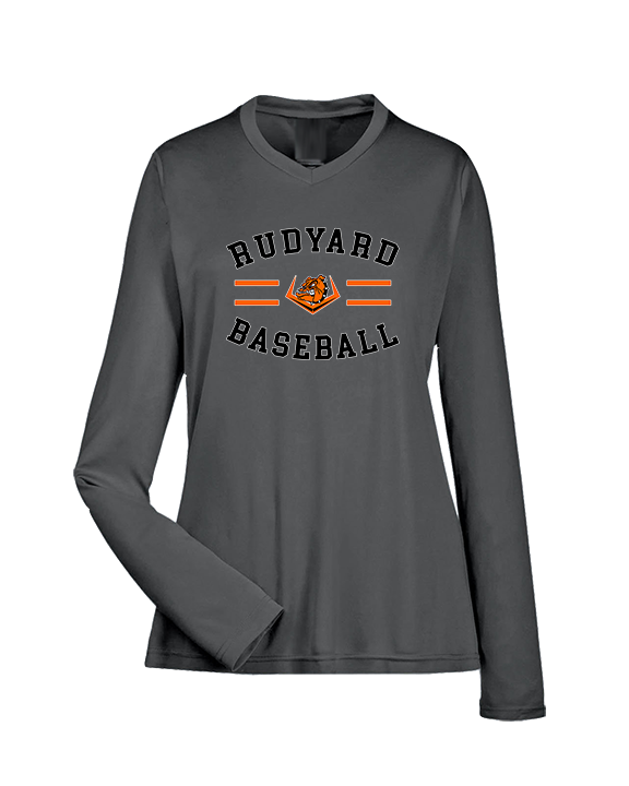 Rudyard HS Baseball Curve - Womens Performance Longsleeve